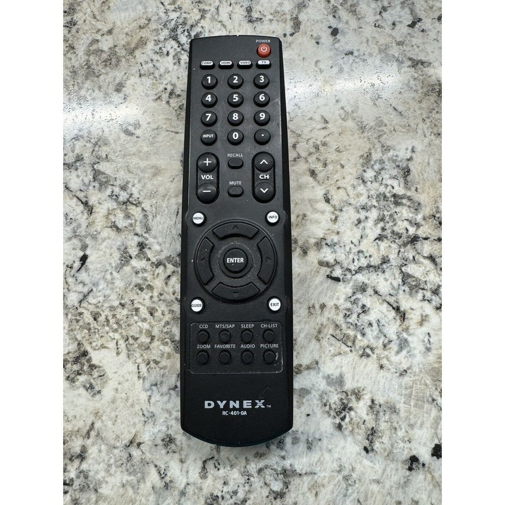 DYNEX RC-401-0A LCD TV Remote Control DX-L15-10A DX-L19-10A DX-L19J10A TESTED